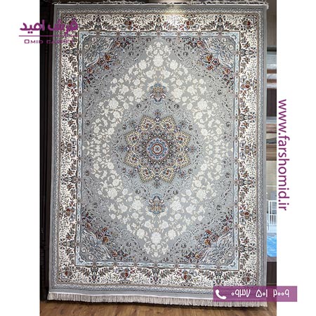 فرش ماشینی 700 شانه 10 رنگ اصل آسمان الماسی قالی کشمیر