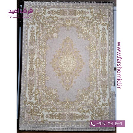 فرش ماشینی 700 شانه 10 رنگ اصل آوا طلاکوب قالی کشمیر