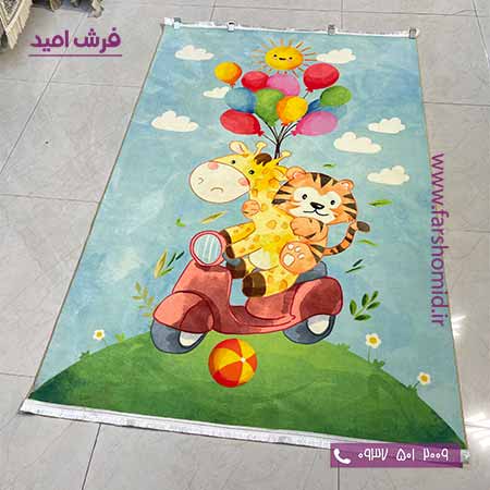 فرش 700 شانه طرح بازی حیوانات 101241 کلاریس محتشم