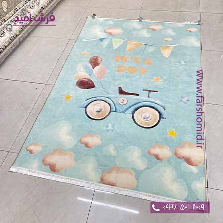 فرش 700 شانه طرح ماشین و بادکنک 101258 کلاریس محتشم