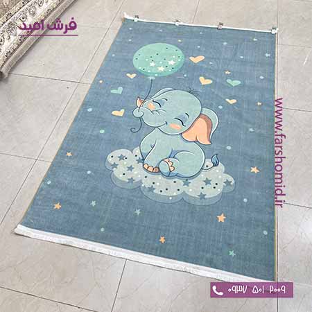 فرش 700 شانه طرح فیل مهربون 101260 کلاریس محتشم