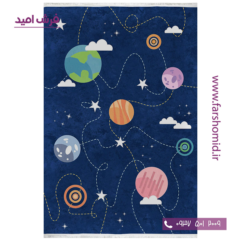 فرش 700 شانه طرح کهکشان 101271 کلاریس محتشم
