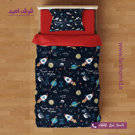 ست روتختی طرح کودک و نوجوان 6 تکه اولدوز طرح فضایی کد 10194