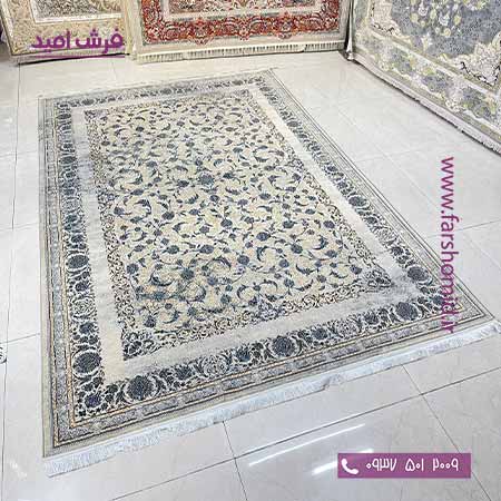 فرش ماشینی 700 شانه کلکسیون آوازه افشان اکازیون وینتیج بژ فرش سورنا