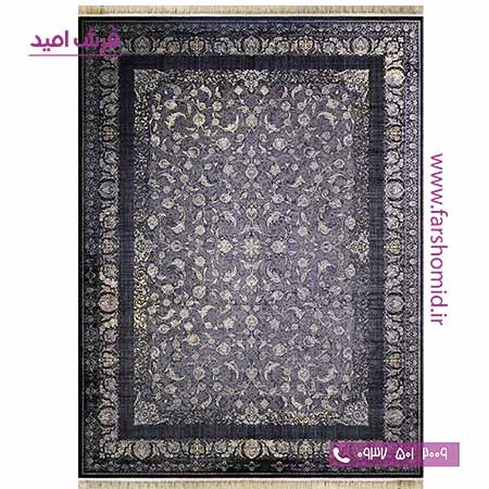 فرش ماشینی 700 شانه کلکسیون آوازه افشان اکازیون وینتیج مشکی فرش سورنا