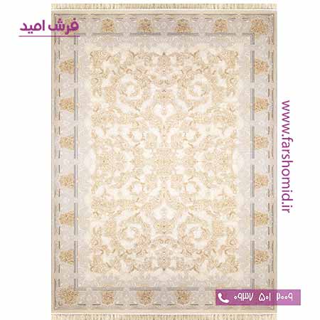 فرش ماشینی 700 شانه کلکسیون آوازه افشان آرمان بژ (کرم طلایی) فرش سورنا