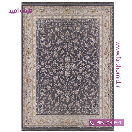 فرش ماشینی 1000 شانه افشان ساران دودی فرش سورنا