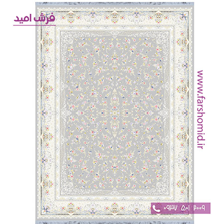 فرش ماشینی 1000 شانه افشان ساران سیلور فرش سورنا