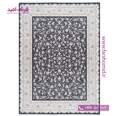 فرش ماشینی 1000 شانه افشان ساواش دودی فرش سورنا