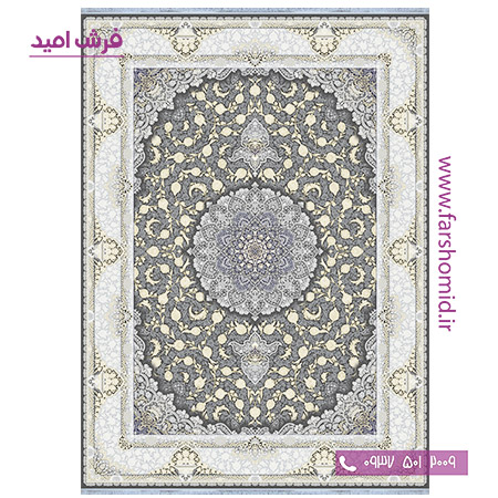 فرش ماشینی 1000 شانه سروناز دودی فرش سورنا