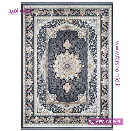 فرش ماشینی 1000 شانه سلین دودی فرش سورنا