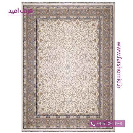 فرش ماشینی 1000 شانه افشان سوزان کرم فرش سورنا