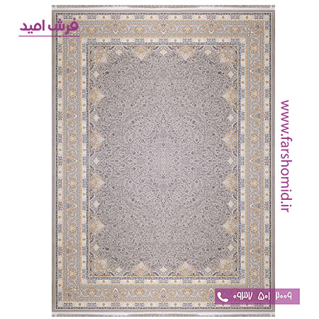 فرش ماشینی 1000 شانه افشان سوزان کف هایبالک سیلور فرش سورنا