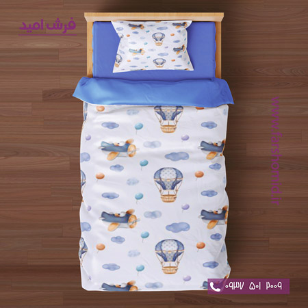 ست روتختی طرح کودک و نوجوان 6 تکه اولدوز طرح بالن و هواپیما کد 10201