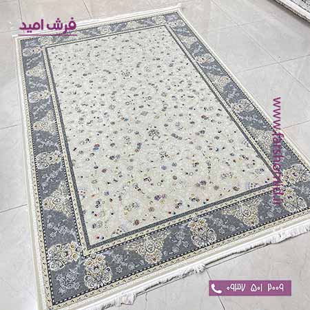 فرش ماشینی 1200 شانه افشان هیربد مرواریدی فرش افشون