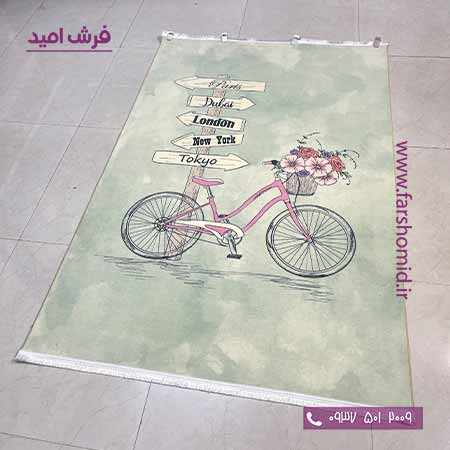 فرش 700 شانه طرح دوچرخه 101479 کودک و نوجوان کلاریس محتشم