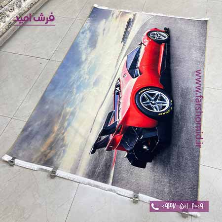 فرش 700 شانه طرح ماشین قرمز 2599000090 کودک و نوجوان کلاریس محتشم