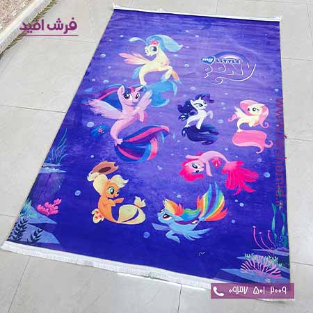 فرش 700 شانه طرح اسب تک شاخ کد 2599008090 کودک و نوجوان کلاریس محتشم
