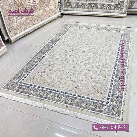 فرش ماشینی 1200 شانه افشان مه سما مرواریدی فرش افشون