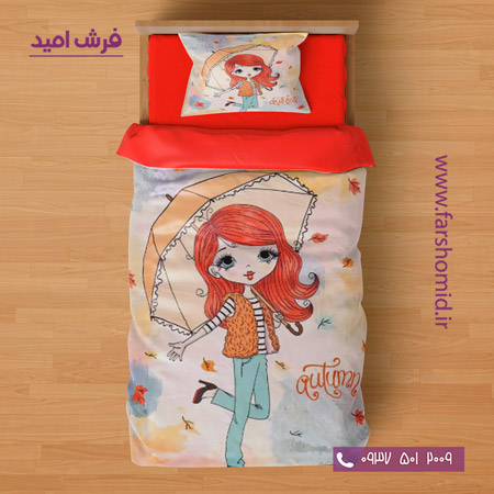 ست روتختی طرح کودک و نوجوان 6 تکه اولدوز دختر پاییزی کد 101230