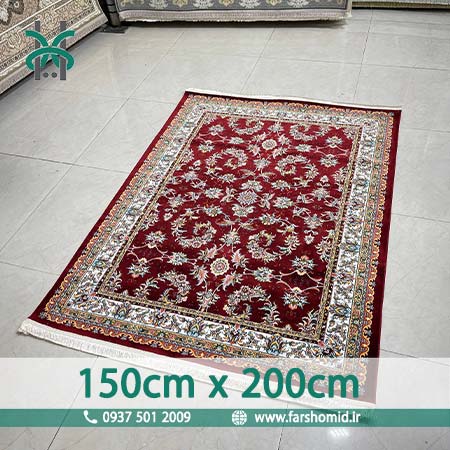 فرش ماشینی 700 شانه سایز سفارشی 150در200 افشان صبا روناسی فرش هستی
