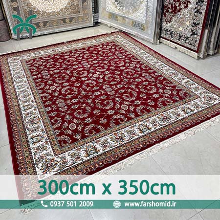 فرش ماشینی 700 شانه سایز سفارشی 300در350 افشان صبا روناسی فرش هستی