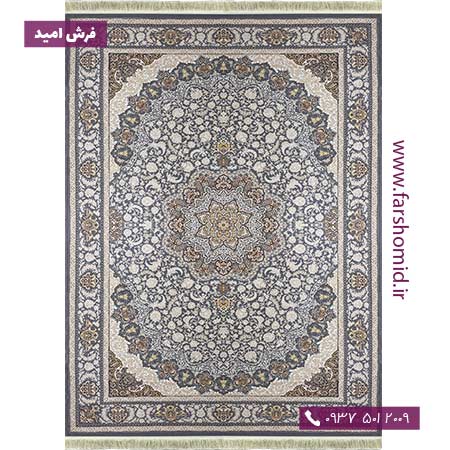 فرش ماشینی 1000 شانه 8 رنگ طرح 101503 اصفهان اطلسی آرشام