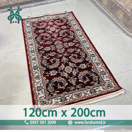 فرش ماشینی 700 شانه سایز سفارشی 120 سانتیمتر در 2 متر افشان صبا روناسی فرش هستی