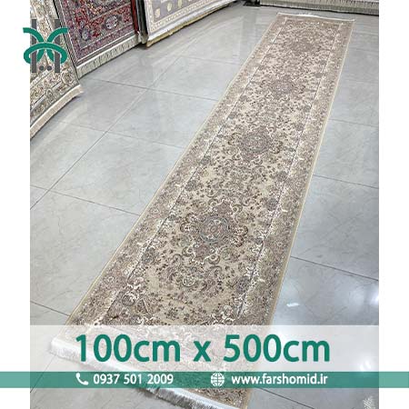 کناره فرش ماشینی 1500 شانه 8 رنگ سایز سفارشی 1 متر در 5 متر تبریز کرم صدفی خاطره کویر کاشان