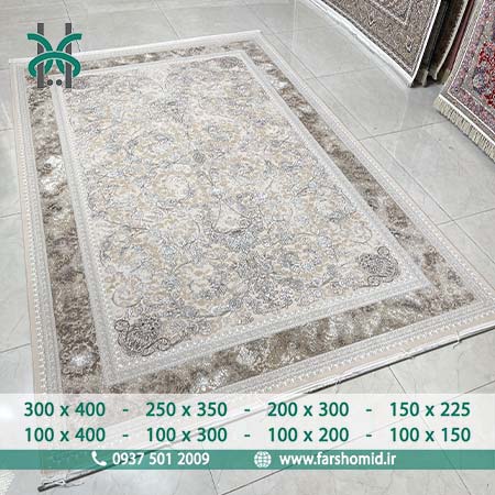 فرش ماشینی 1200 شانه وینتیج کد 31027 افشان موکا کلکسیون آپادانا فرش افشون