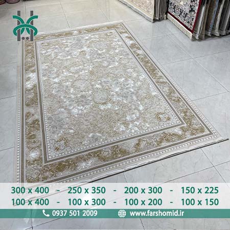 فرش ماشینی 1200 شانه وینتیج کد 31021 افشان موکا کلکسیون آپادانا فرش افشون