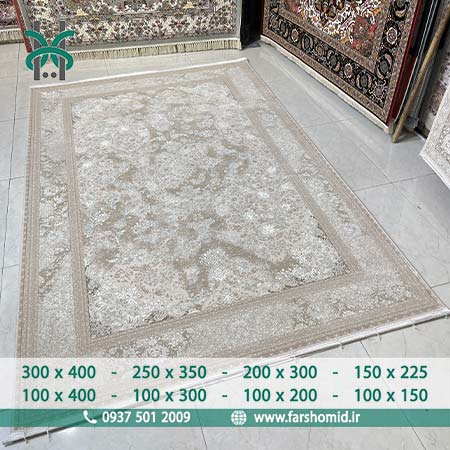 فرش ماشینی 1200 شانه وینتیج کد 31053 افشان موکا کلکسیون آپادانا فرش افشون