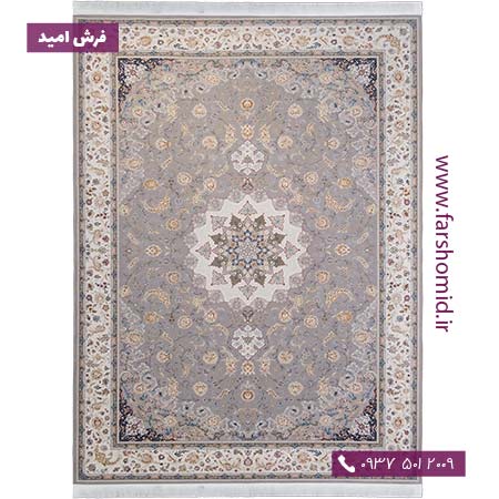 1500 شانه 8 رنگ گل گشت سیلور حاشیه کرم محتشم